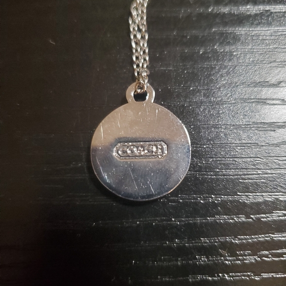 Coach Yellow/Cream Tag Necklace on 20in Stainless Steel - Picture 3 of 3